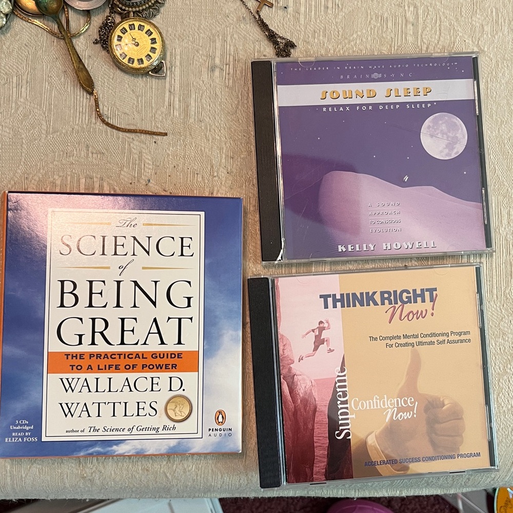 Self-Improvement Audio Set — Purple, Blue, Tan Covers